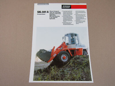 Prospekt Schaeff SKL 841 A Kompaktlader mit Perkins Motor 1991