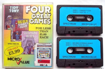 Sinclair ZX Spectrum 48K Game - FOUR GREAT GAMES - Micro Value -Tested & Working