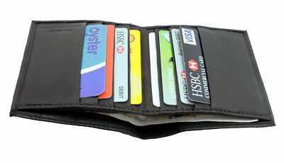 Ultraschlanke faltbare Geldbörse Kartenetui Herren Jungen Echtleder RAS RFID-Schutz