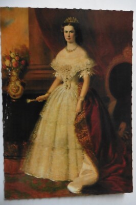 CP Impératrice Elisabeth d'Autriche en robe de Cour par Franz Russ
