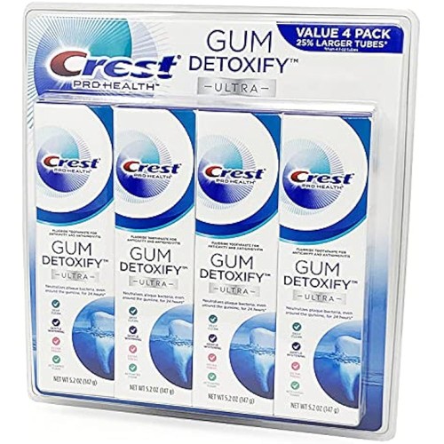 Crest Pro Health Ultra Zahnfleisch entgiften Zahnpasta (4er-Pack, je 5,2 Unzen) - Bild 1 von 6