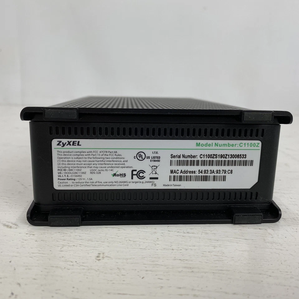 ONLY CenturyLink C1100Z ZyXel Wireless WiFi Modem Router - WITHOUT (NO) CHARGER - Image 4 of 4