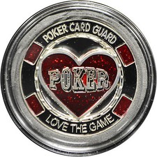 Casino Poker Table Poker Card Guard POKER LOVER Silver