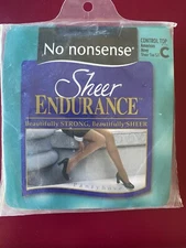 No nonsense Sheer Endurance Pantyhose Control Top Size C American Navy SJ1
