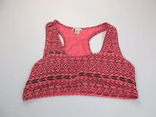 *BOZZOLO* SIZE L WOMEN'S PINK/BLACK ATHLETIC WORK OUT BRA 