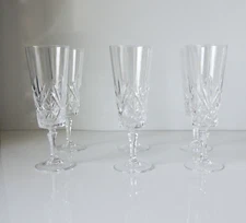 6 3/4" CHAMPAGNE FLUTE GLASS CRYSTAL SET OF 6
