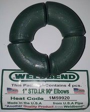Weldbend 1" STD.LR 90º Elbows Carbon Steel Qty 4