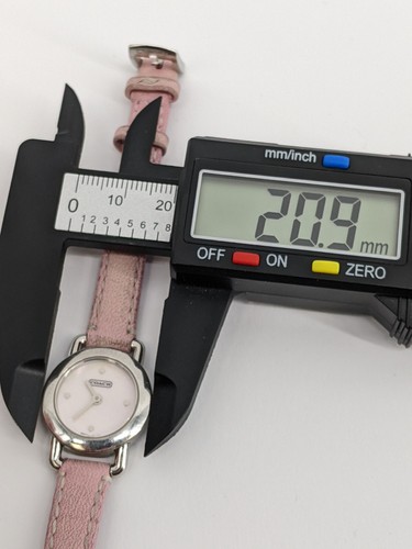 Coach 0250 MOP Dial Stainless Steel Case Pink Leather Strap Watch - Picture 10 of 11