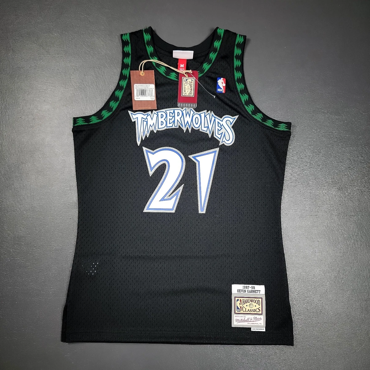Minnesota Timberwolves Kevin Garnett 1997 Hardwood Classics Swingman Jersey By Mitchell & Ness - Black - Mens