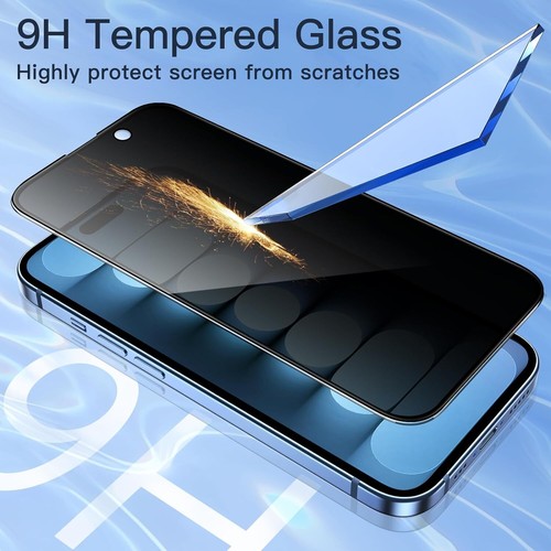 Privacy Tempered Glass Screen Protector + Camera Lens Protector for iPhone 15 - 第 4/12 張圖片