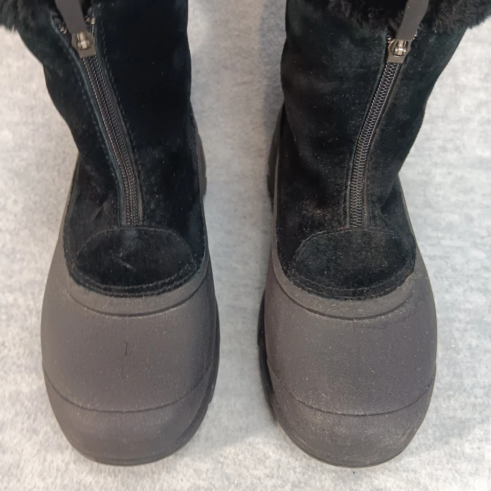 Sorel ботинки снег ангел молнии Thinsulate искусственного меха с подкладкой черный женский размер 9 - Изображение 4 из 4