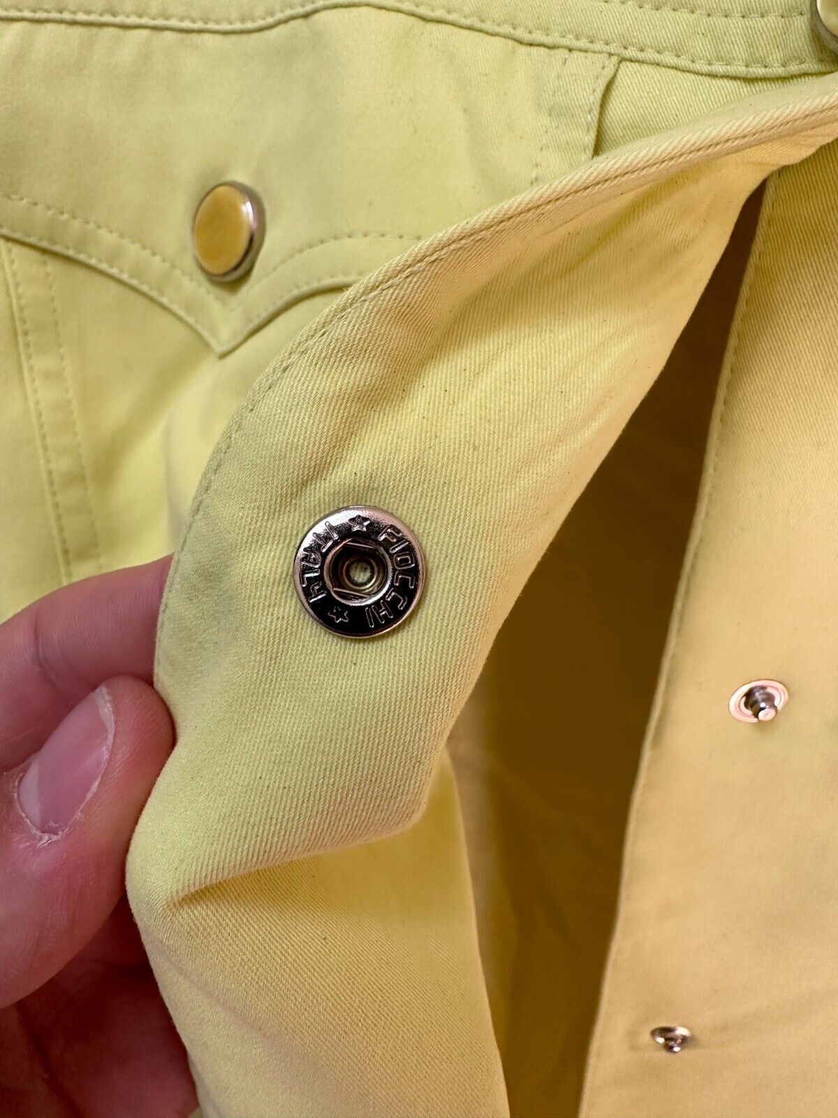 Vintage Versace Jacket Womens 28/42 Neon Yellow B… - image 13