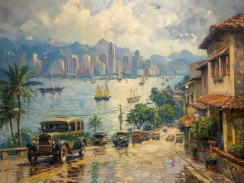40*50CM Linen DIY Digital Oil Painting Southeast Asia Landscape Oil Painting Set - Picture 21 of 25