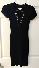 NO BOUNDARIES Sweater Dress Size M (7-9)  V-Neck Black Women's Party