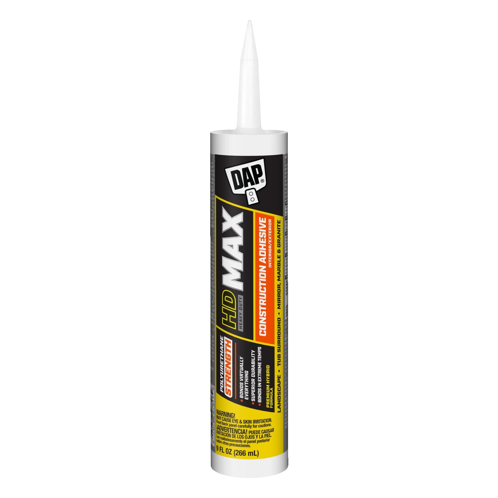 DAP DynaGrip Heavy Duty Max Construction Adhesive 9 Oz for Strong Bonds
