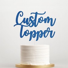 Personalised Happy Birthday Cake Topper Decoration Any Word Age Name Custom