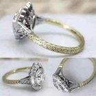 2.5Ct Art Deco Round Cut Lab Created Diamond Engagement 925 Silver Filigree Ring