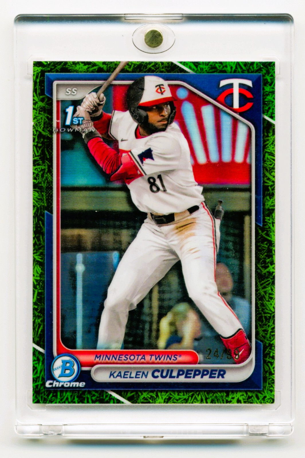 2024 Bowman Draft Chrome 1st Green Grass Refractor /99 Kaelen Culpepper #BDC-98