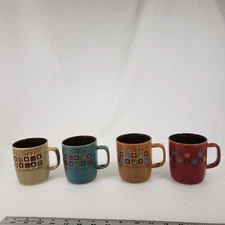 Mr. Coffee Cafe Americano 13oz Mug Set of 4 No Spoons Multicolored Cocoa Tea 