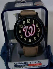 Washington Nationals Mens Watch Game Time Throw Back Casual Wristwatch