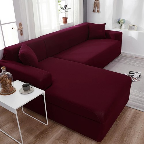 Sofa Covers Elastic Corner Longue Cover Slipcover Chair Protector 1/2/3/4 Seater - Picture 42 of 45