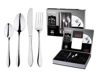 Besteckset 6 Personen 18/10 Edelstahl 24-Teilig KüChenmesser Essbesteck