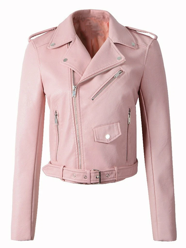 Next pink shop leather jacket