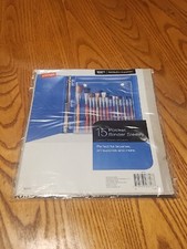 Staples Binder Sleeve With 34 Pockets Perfect For Crayons, Art Supplies & More