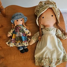 Lot of 2 Holly HOBBIE Rag Dolls