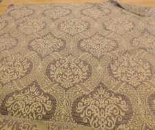 Taupe Gold Chenille Brocade Jacquard Upholstery Fabric, by the yard