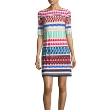 ELIZA J DRESS STRIPED PRINT SIZE 10