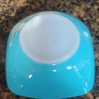 PYREX Blue White Square Glass Bowl 401 Glossy Finish 4 Inch