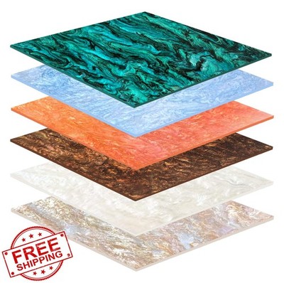FaeliKnise Assorted Acrylic Sheet 12x8 Inch 1/8'' 6 Pcs