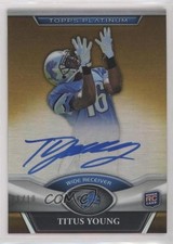 2011 Topps Platinum Gold Refractor Rookie Auto 6/10 Titus Young #116 Auto 11pj