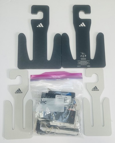 Lot Of 4 Adidas Black Tan Hangers & 20+ Retail Tags