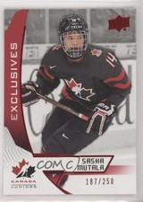 2019 Upper Deck Team Canada Juniors Exclusives 187/250 Sasha Mutala #4 y0i