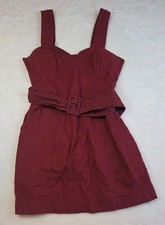 Urban Outfitters Maroon Cotton Mini Dress Size 4