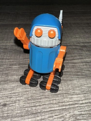 1988 Playmobil Blue Orange Robot Figure Vintage Toy