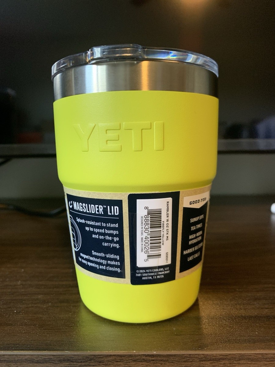 YETI Rambler 16 oz Stackable Cup Firefly Yellow Limited Edition