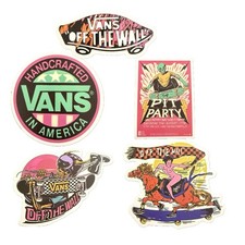 Vans Off The Wall Sticker Lot Skateboarding Promo Decals 5 Piece Set