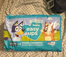 Pampers Easy Ups Training Pants 6T/7T 13 Count Bluey Multicolor Unisex