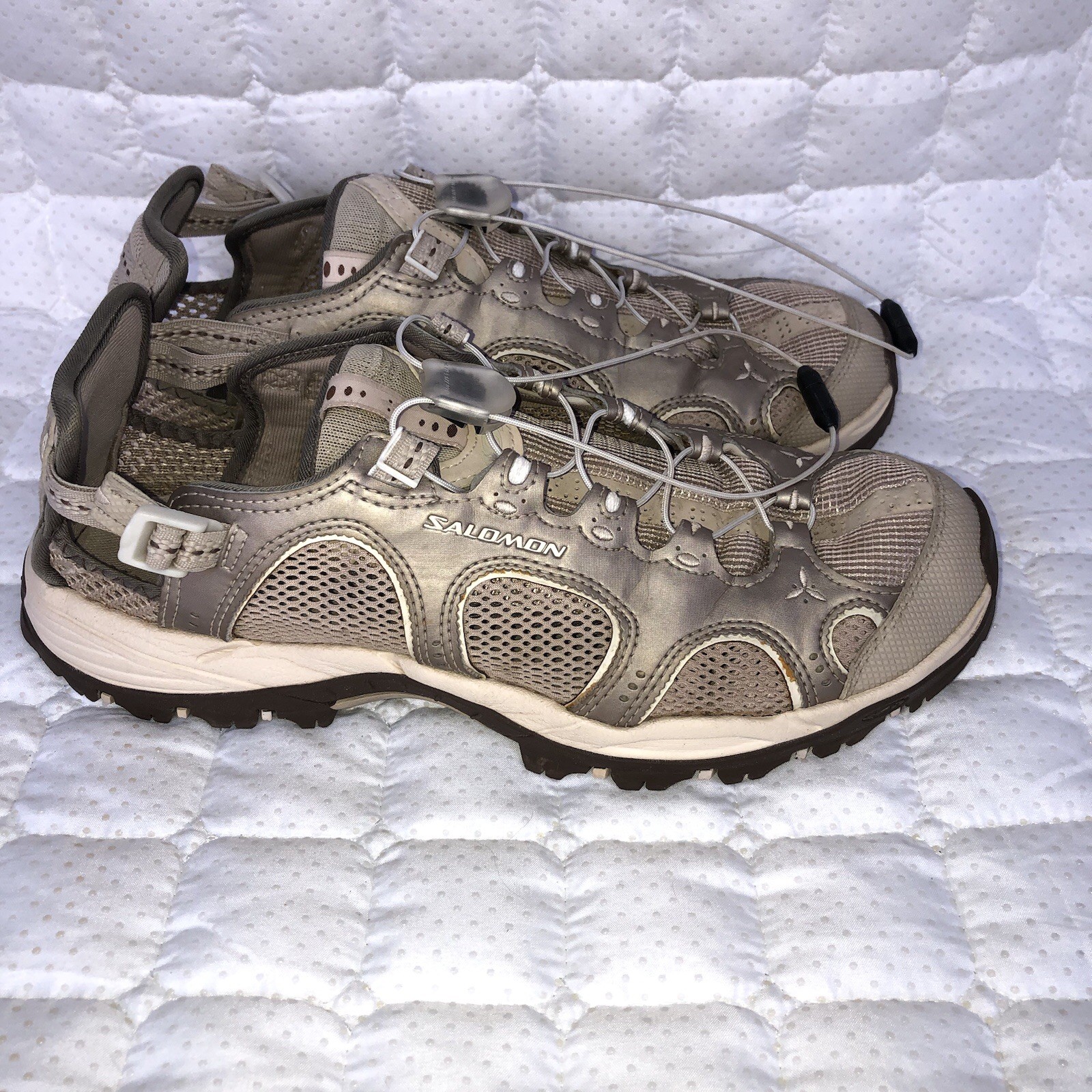 Scarpe da tennis Salomon donna Contagrip acqua escursionismo abbronzate misura 9 5