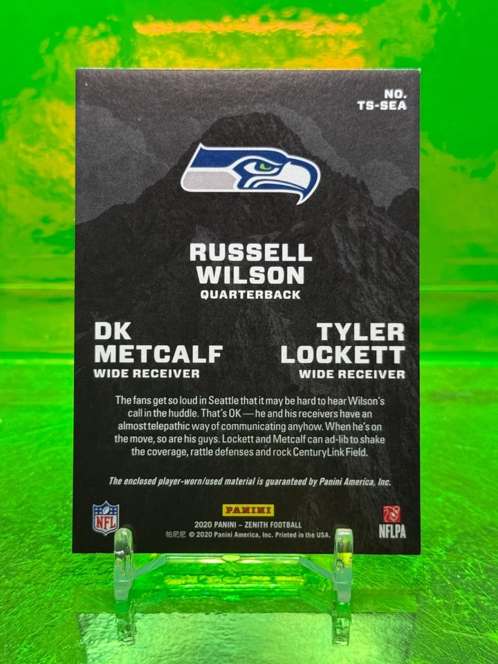 #15/25 2020 PATCH Russell Wilson DK Metcalf Tyler Lockett Team Summit SEAHAWKS - Image 2 of 2