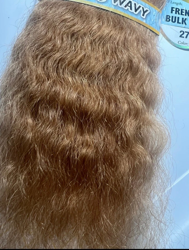 Sensationnel Empire trenzado a granel trenzado francés húmedo y ondulado 18 pulgadas trenza de cabello humano Foto 4 de 4