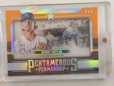2023 Topps Five Star Bobby Witt Jr. Pentamerous Penmanship Auto ORANGE #/3