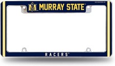 Murray State University Racers Metal License Plate Frame Chrome Tag Cover...