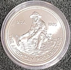 1985 Engelhard 1oz Silver American Prospector Round .999 Fine