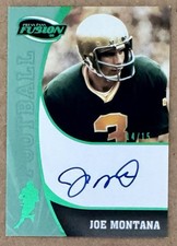 Joe Montana 2009 Press Pass Authentics Fusion Emerald Autograph # 14/15 RARE HOF