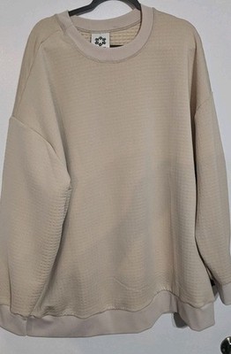 Obermeyer Mens Explorer Tech Crew Neck Fleece Cement Size 2XL NWT Defect