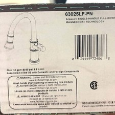 Brizo 63025LF-PN Artesso 1.8 GPM Single Hole Pull Down Kitchen Faucet, Polished